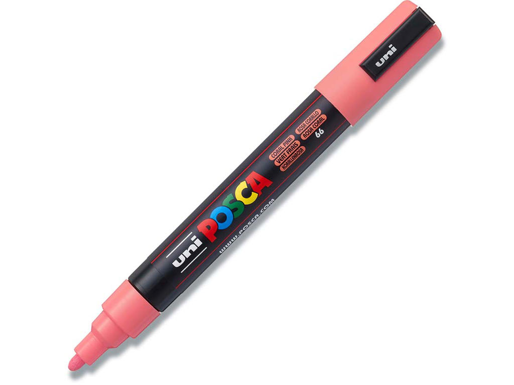 Paint marker, 1.8-2.5 mm, Koral pink, Rund spids, uni Posca PC-5M