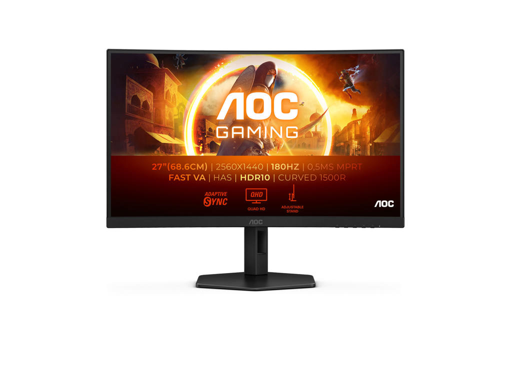 AOC G4 CQ27G4X computerskærm 68,6 cm (27") 2560 x 1440 pixel Quad HD LCD Sort