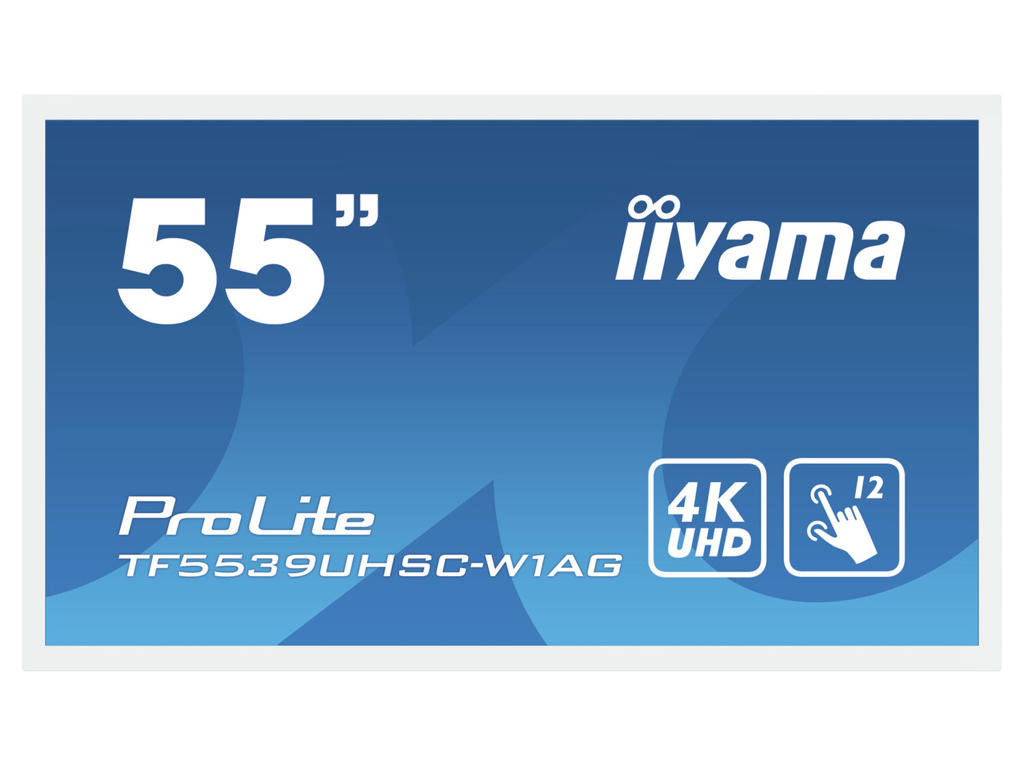 iiyama ProLite TF5539UHSC-W1AG computerskærm 139,7 cm (55") 3840 x 2160 pixel 4K Ultra HD LED Berøringsskærm Multibruger Hvid