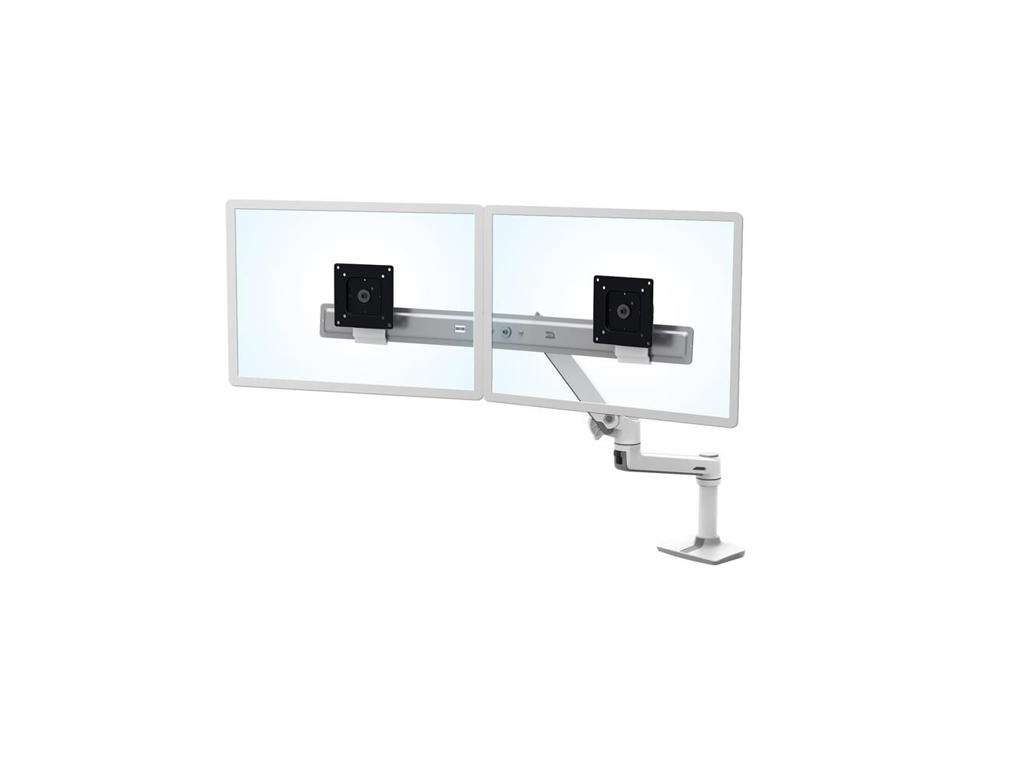 Ergotron LX Series Desk Dual Direct Arm 63,5 cm (25") Skrivebord Hvid