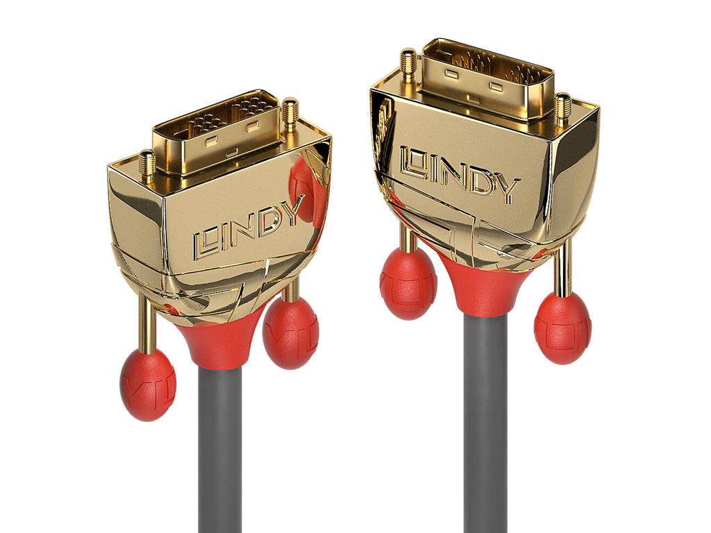 Lindy 36217 DVI kabel 20 m DVI-D Guld, Grå