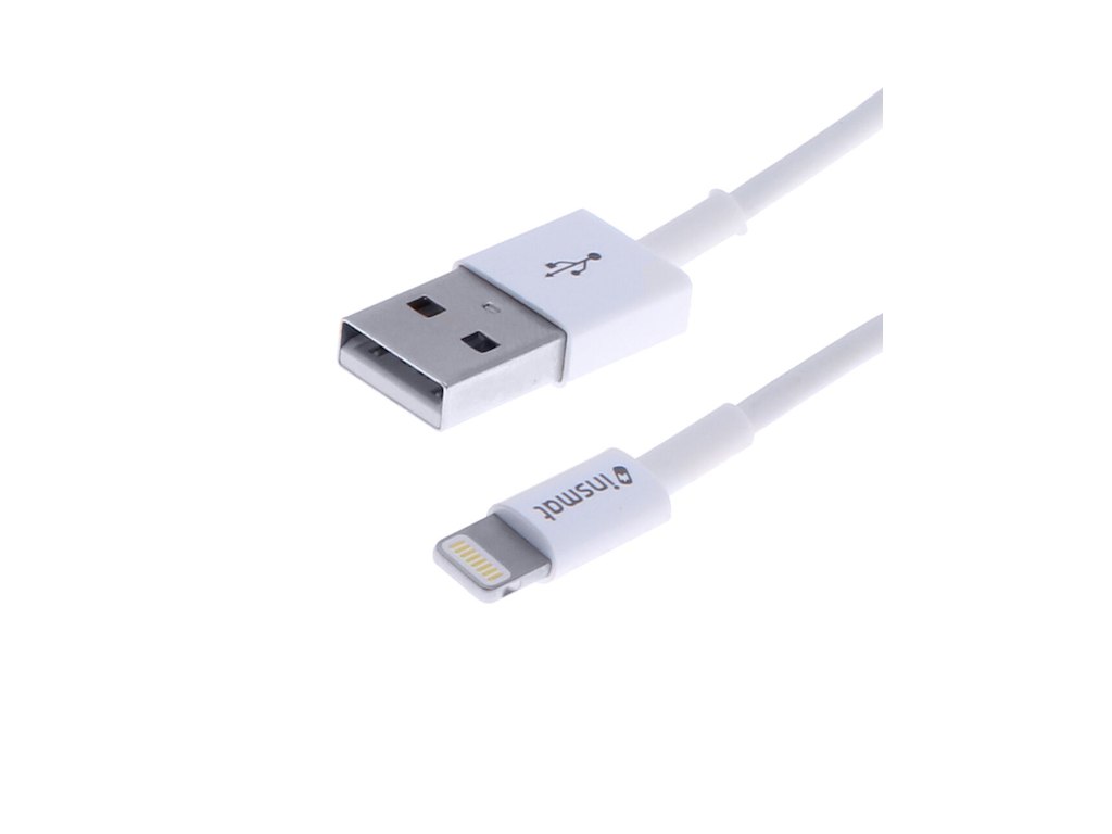 Insmat 133-1019 Lightning kabel 1 m Hvid