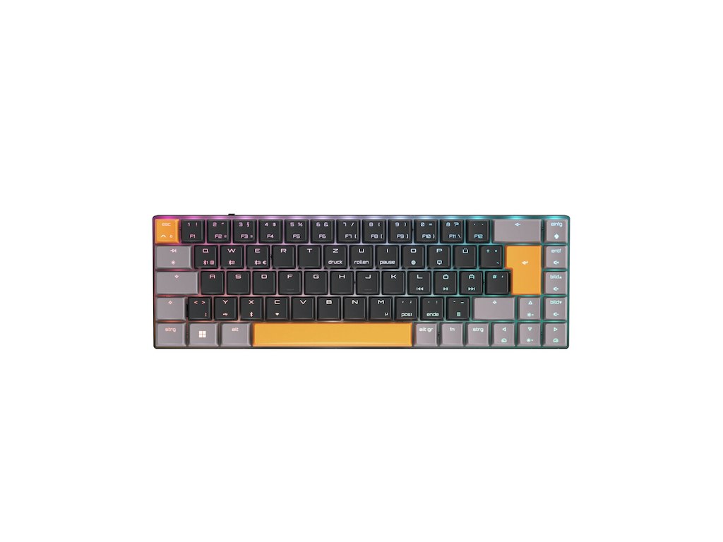 CHERRY MX-LP 2.1 Compact Wireless tastatur Spil RF trådløs + Bluetooth QWERTZ Tysk Sort