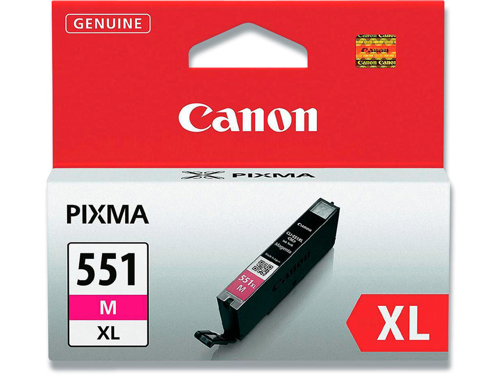 Blækpatron, 1 stk, 680 sider, Magenta-rød, Canon CLI-551XLM