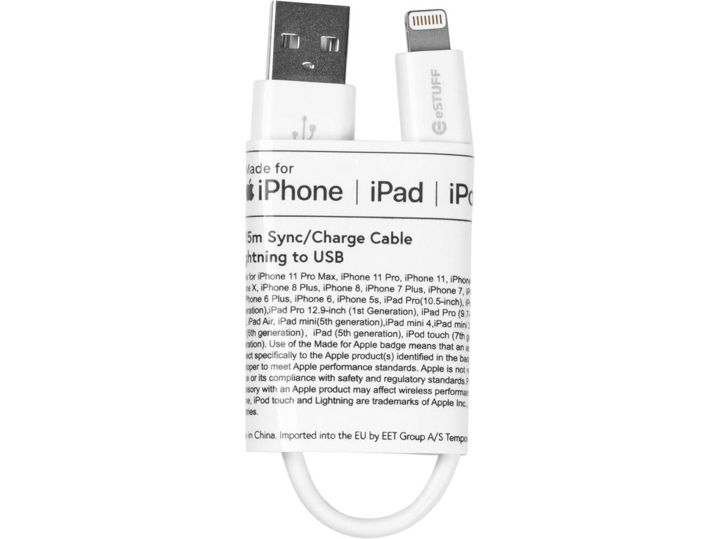 eSTUFF ES601004-BULK Lightning kabel 0,15 m Hvid