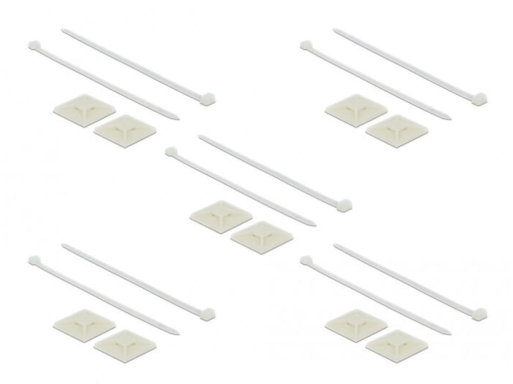 DeLOCK 18679 kabelbinderbeslag Hvid Nylon 10 stk