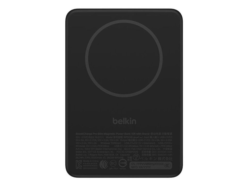 Belkin BPD016HQBK powerbank 5000 mAh Trådløs opladning Sort