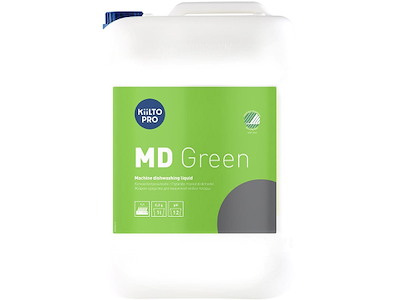 Maskinopvask, Flydende, Uden klor, 10 liter, Kiilto Pro MD Green
