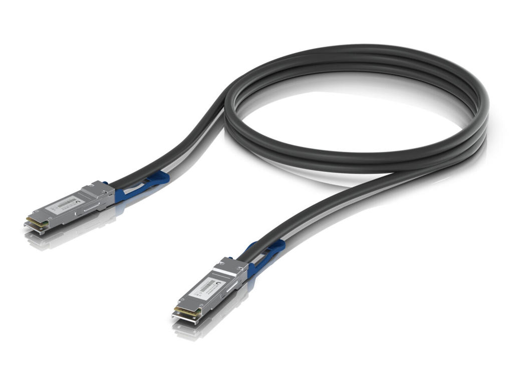 Ubiquiti UACC-DAC-QSFP28-1M-10 InfiniBand og fiberoptisk kabel Sort