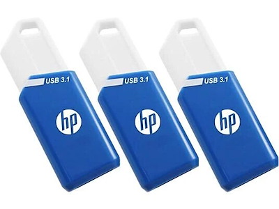 HP X755W PACK x3 USB-nøgle 128 GB USB Type-A 3.2 Gen 1 (3.1 Gen 1) Blå, Hvid