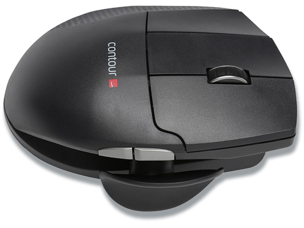 Mus, vertikal, venstre hånd, trådløs, Contour Unimouse