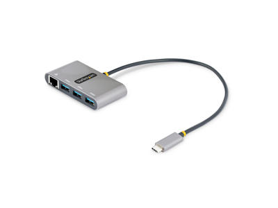 StarTech.com HB30C3A1GEA2 dockingstation Ledningsført USB 3.2 Gen 1 (3.1 Gen 1) Type-C Grå