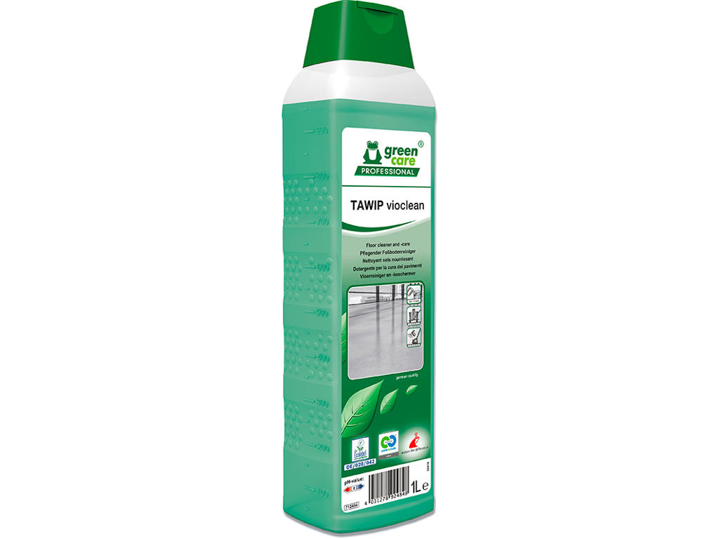 Gulvpleje, Uden voks, Med farve og parfume, 1 liter, Tawip Vioclean