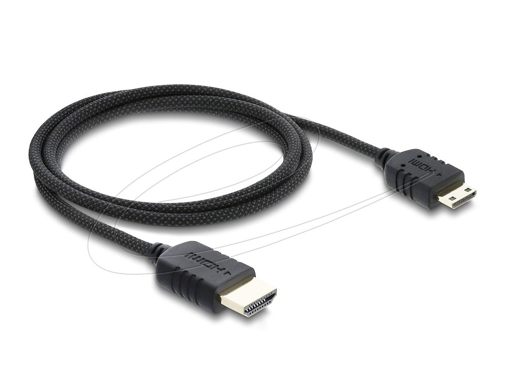 DeLOCK 81687 HDMI-kabel 1 m HDMI Type A (Standard) HDMI Type C (Mini) Sort