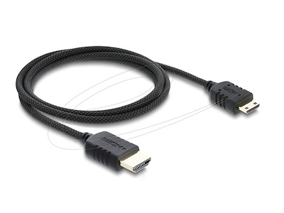 DeLOCK 81687 HDMI-kabel 1 m HDMI Type A (Standard) HDMI Type C (Mini) Sort