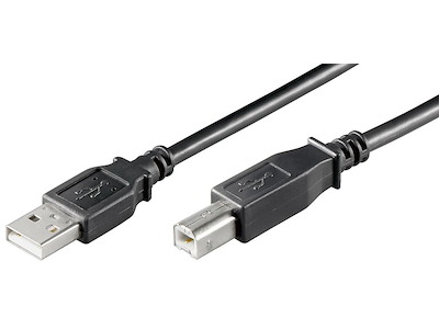 Microconnect USBAB3B-LSZH USB-kabel USB 2.0 3 m USB A USB B Sort