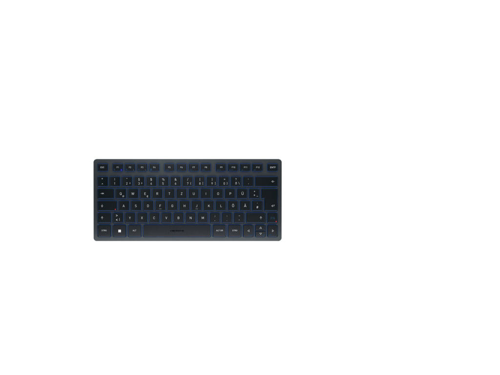 CHERRY KW 7100 MINI BT tastatur Universel Bluetooth QWERTZ Tysk Blå