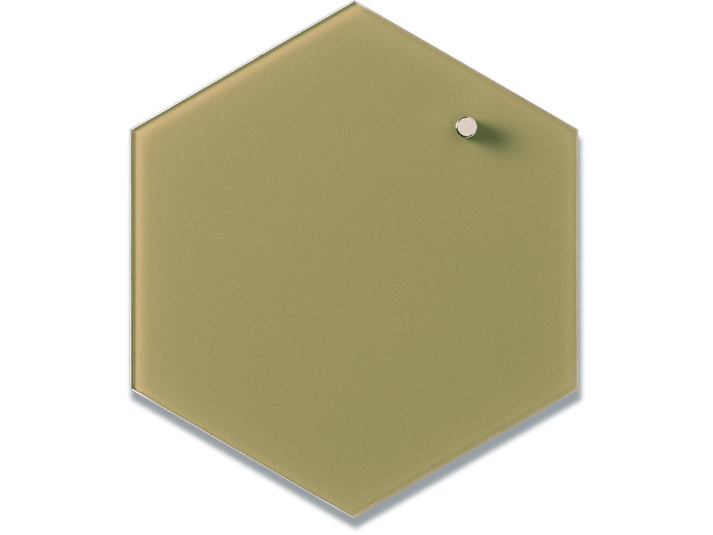 Glastavle, Magnetisk, 21x24 cm, Urtegrøn, Naga Hexagon 