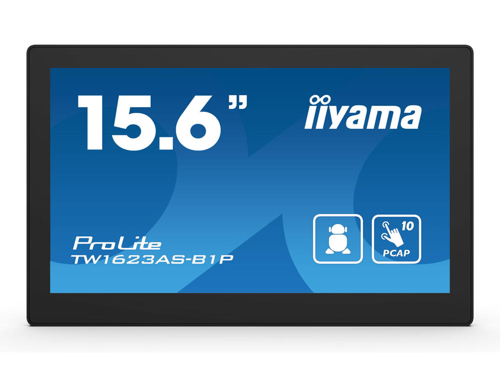 iiyama TW1623AS-B1P skilte display Interaktivt fladpanel 39,6 cm (15.6") Wi-Fi 450 cd/m² Double Full HD Sort Berøringsskærm Indbygget processer Android 24/7