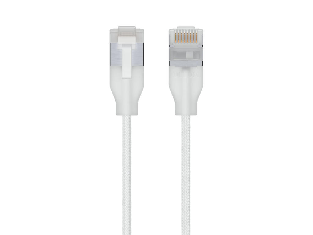 Ubiquiti UACC-Cable-Patch-EL-C6A-1M-W netværkskabel Gennemsigtig, Hvid Cat6a