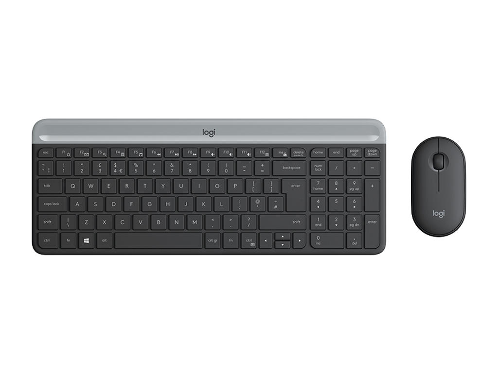 Logitech tastatur og mus Universel RF QWERTY Nordisk Grafit Wireless 