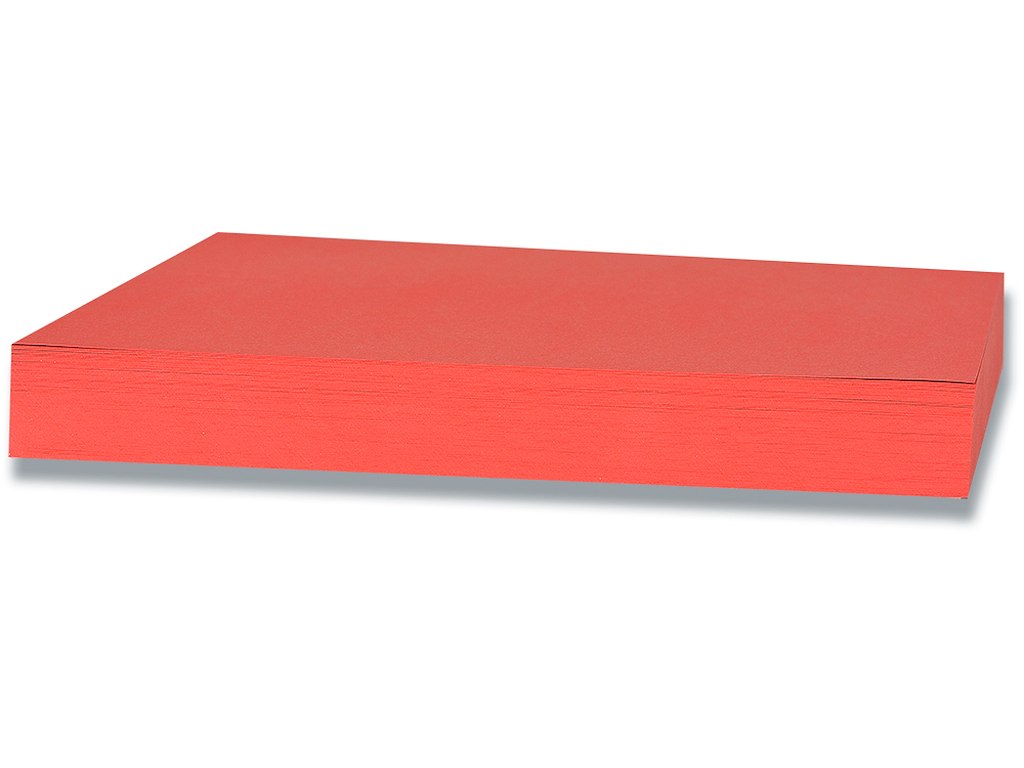 Karton, A4, 180 g/m², Postrød, 100 ark