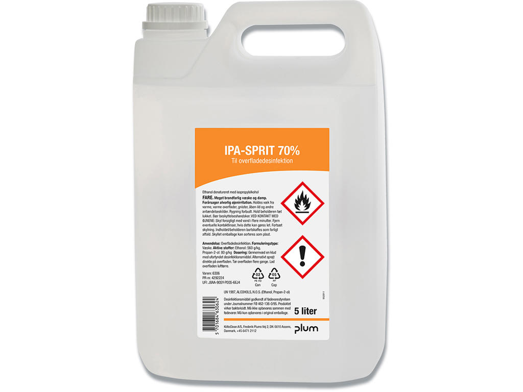 Overfladedesinfektion, Flydende, 5 liter, Plum 