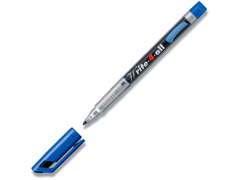 Marker, Rund spids, 1 mm, Blå, Stabilo Write 4 All 146 M
