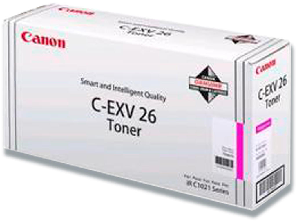 Toner, C-EXV 26, Magenta-rød, 6.000 sider, Canon 1658B006
