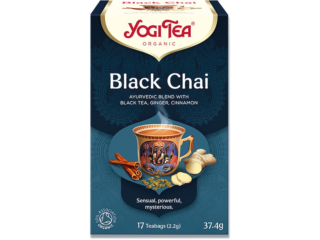 Brev-the, Black Chai, 17 breve æsken, 6 æsker, Yogi Tea Økologisk