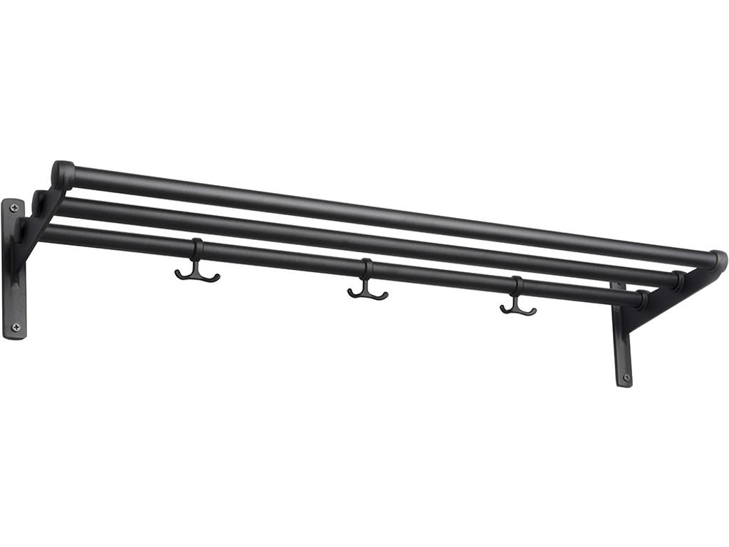 Hatte- og skohylde tilpasset længde, Nostalgi, Sort/sort, Essem Design DK