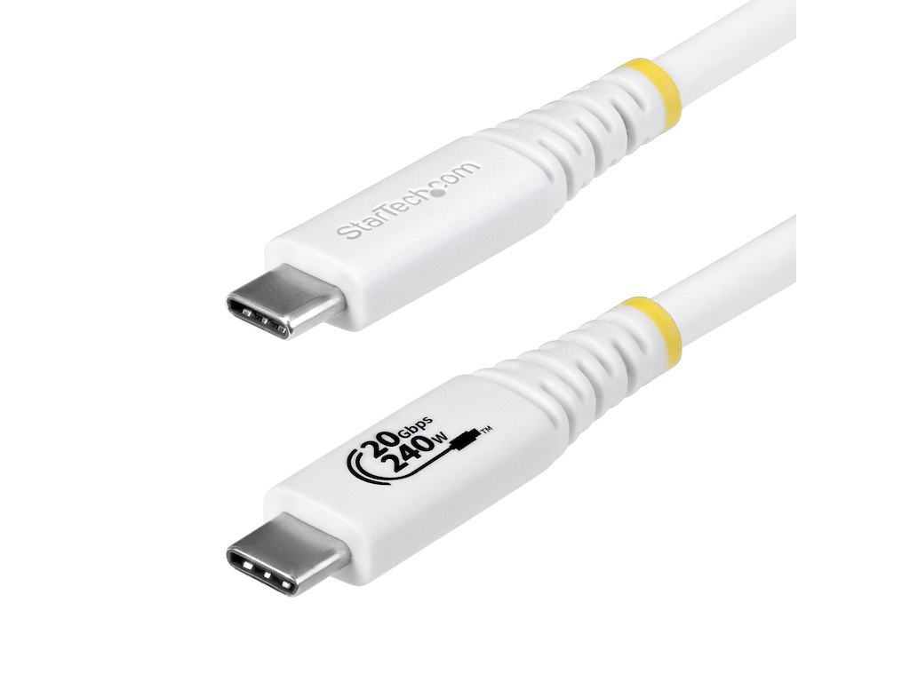 StarTech.com CC2M20GUSB4TPW USB-kabel USB4 Gen 2x2 2 m USB C Hvid