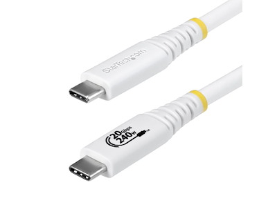 StarTech.com CC2M20GUSB4TPW USB-kabel USB4 Gen 2x2 2 m USB C Hvid