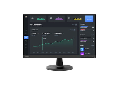 Lenovo C24-40 computerskærm 60,5 cm (23.8") 1920 x 1080 pixel Fuld HD LED Sort