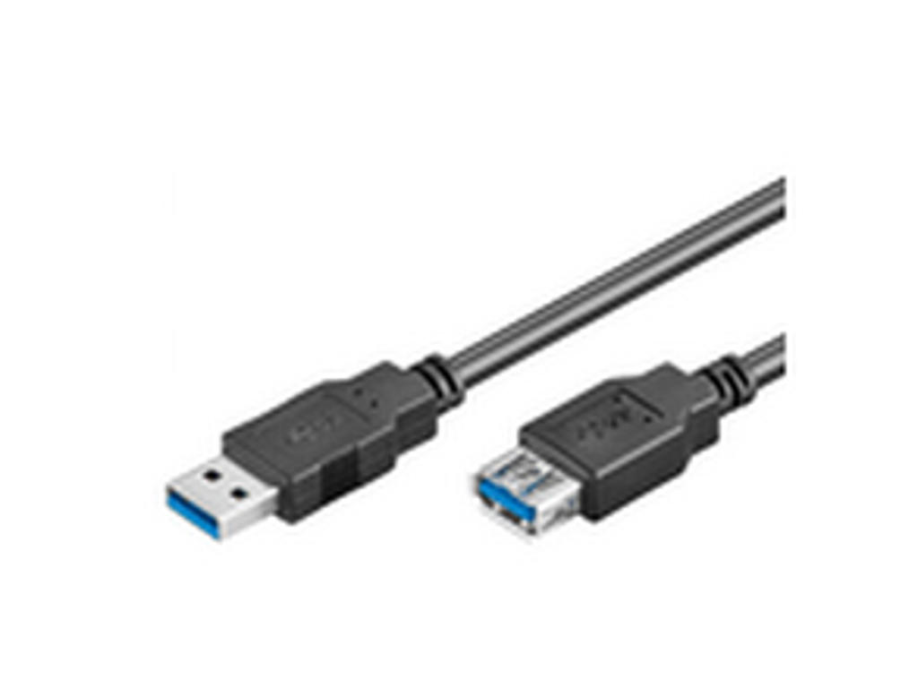 Microconnect USB3.0AAF2B USB-kabel USB 3.2 Gen 1 (3.1 Gen 1) 2 m USB A Sort