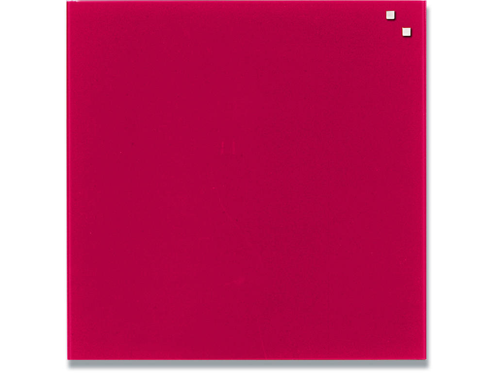 Glastavle, Magnetisk, 45x45 cm, Rød, Naga 