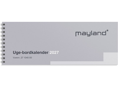 Bordkalender, 2027, Uge, 1 uge pr. opslag, Mayland