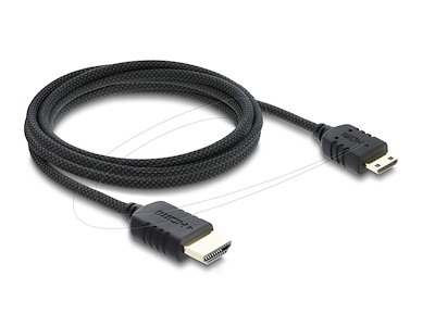 DeLOCK 81688 HDMI-kabel 2 m HDMI Type A (Standard) HDMI Type C (Mini) Sort