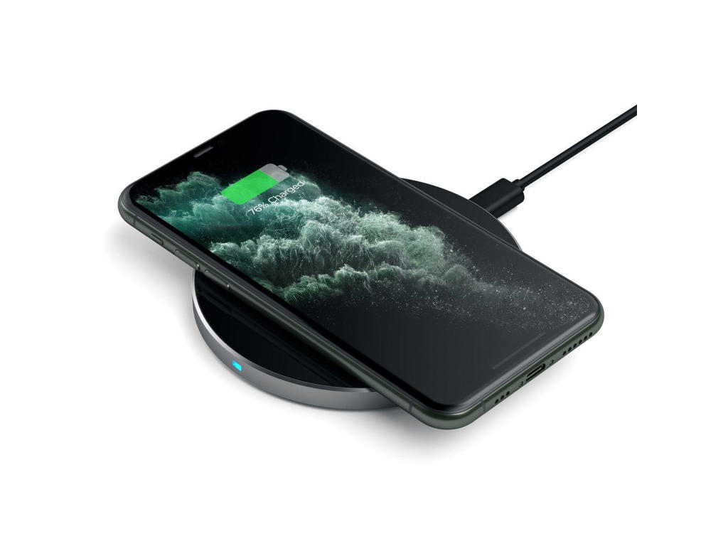 Satechi ST-WCPM oplader til mobil enhed Universel Sort, Grå Vekselstrøm Trådløs opladning Hurtig opladning Indendørs