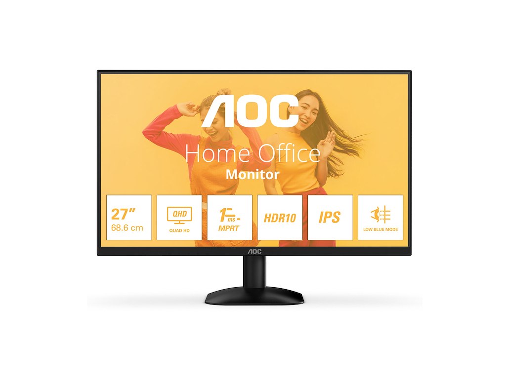 AOC B3 Q27B35E computerskærm 68,6 cm (27") 2560 x 1440 pixel Quad HD LED Sort