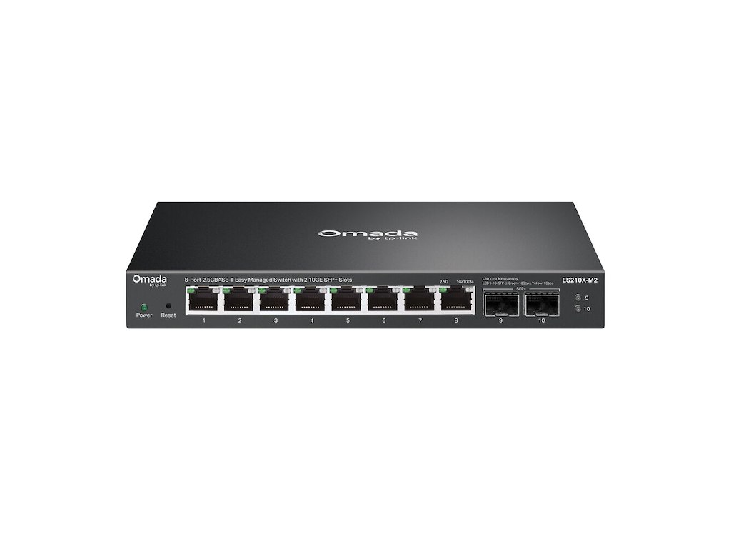 TP-Link ES210X-M2 netværksswitch Administreret 2.5G Ethernet (100/1000/2500) Bord-/vægmontering Sort