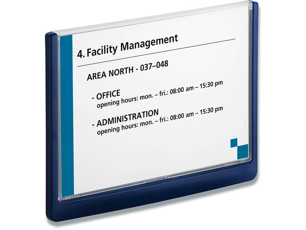 Dør og vægskilt CLICK SIGN 210x149 mm (A5) Mørkeblå