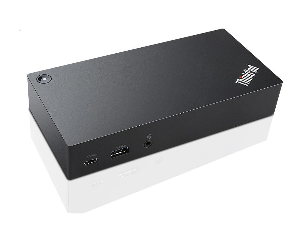 Lenovo 40A90090IT dockingstation Ledningsført USB 3.2 Gen 1 (3.1 Gen 1) Type-C Sort