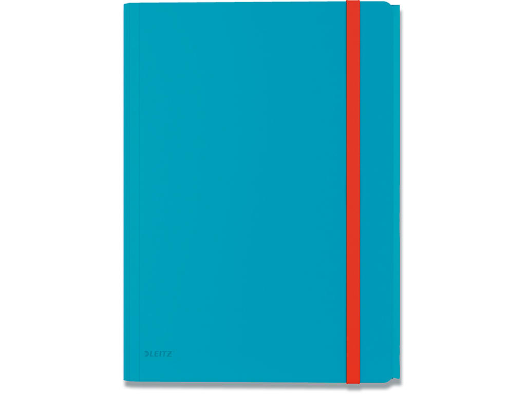 Samlemappe, 3 klapper, 1 elastik, Rolig blå, Leitz Cosy Mobile 