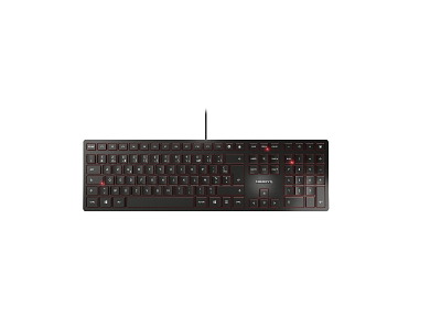 CHERRY KC 6000 Slim tastatur Universel USB AZERTY Belgisk Sort