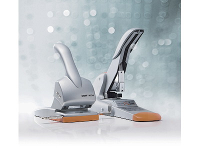 Hulapparat, 2-huls, 65 ark, Sølv-orange, Rapid Heavyduty HDC65