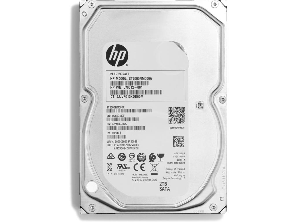 HP 2 TB, 7200o o/min., SATA 3,5" Enterprise