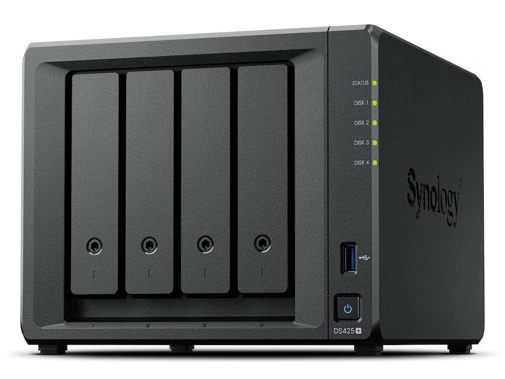 Synology DiskStation DS425+ NAS & lagringsserver Intel® Celeron® J4125 2 GB DDR4 0 TB Sort
