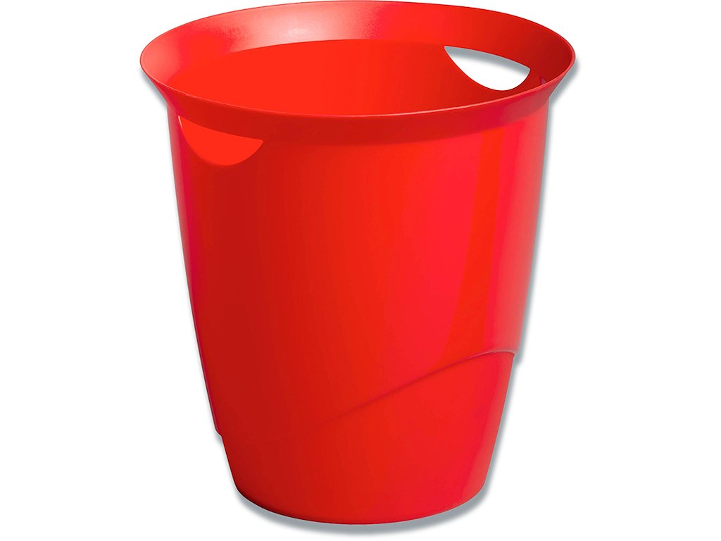 Papirkurv, Rød, 16 liter, Plast, Durable TREND
