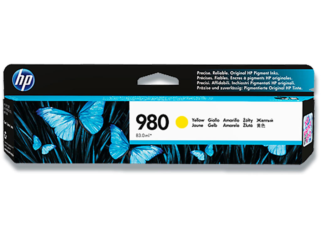 Blækpatron, 1 stk, 6.600 sider, Yellow-gul, HP 980